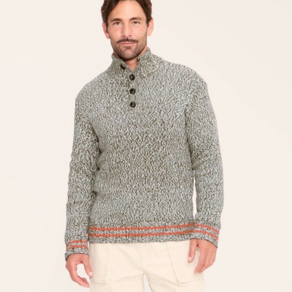 NWT Woolrich x Target Men's Marl Pullover Sweater in Olive Green. Size M